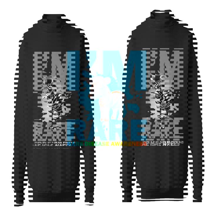 Im Rare Cute Zebra For Rare Disease Awareness  Sweatshirt