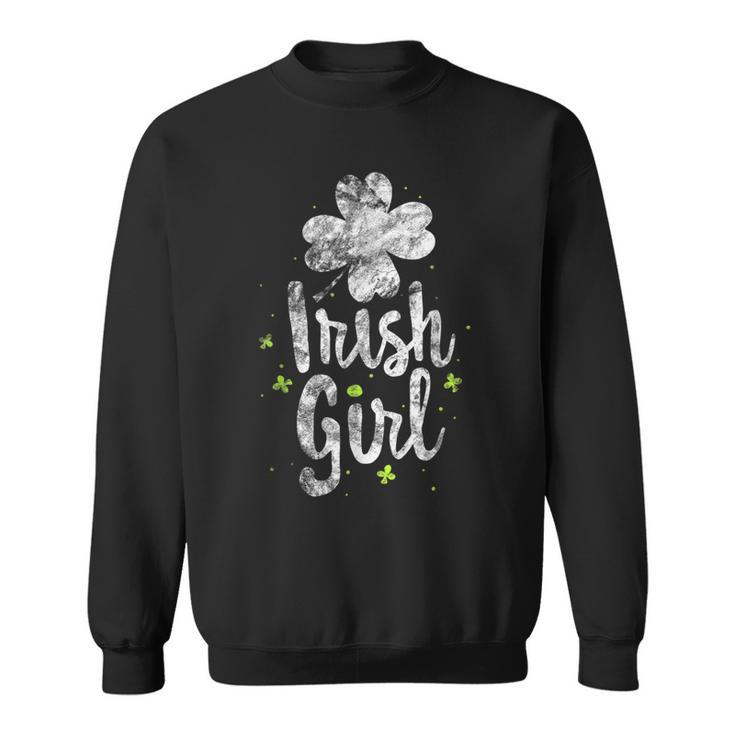 Irish Girl St Patricks Day Girls Shamrock Sweatshirt