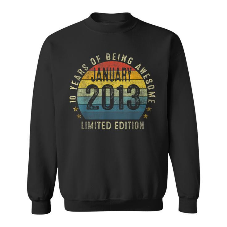 January 2013 10Th Birthday Gifts Vintage Limited Edition  V2 Men Women Sweatshirt Graphic Print Unisex