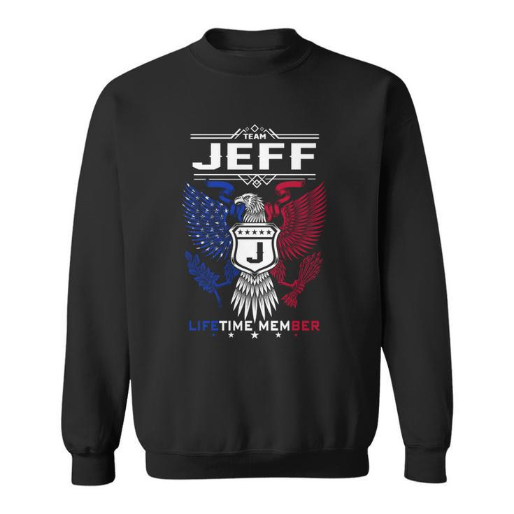 Jeff Name  - Jeff Eagle Lifetime Member Gif Sweatshirt
