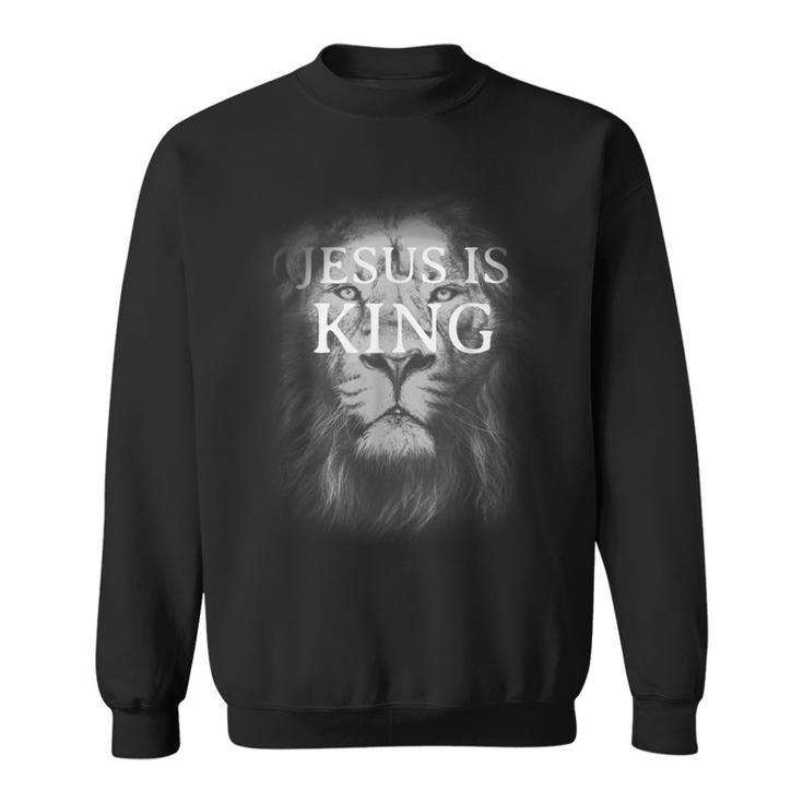 Jesus Is King Lion Christian  Sweatshirt