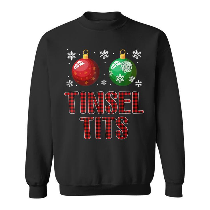 Jingle Balls Tinsel Tits Couple Christmas Couples Matching  Men Women Sweatshirt Graphic Print Unisex