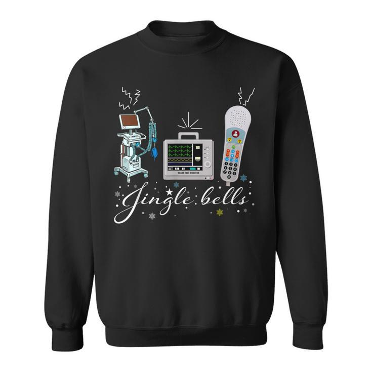 Jingle Bell Telemetry Nurse Christmas Crew Tele Tech Xmas  Men Women Sweatshirt Graphic Print Unisex