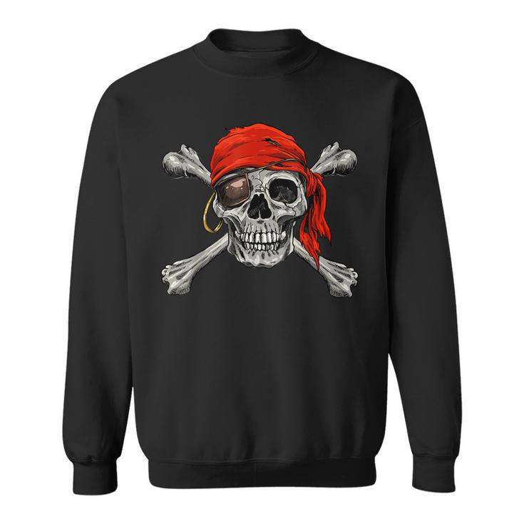 Jolly Roger Pirate Skull Crossbones Halloween Costume  Sweatshirt