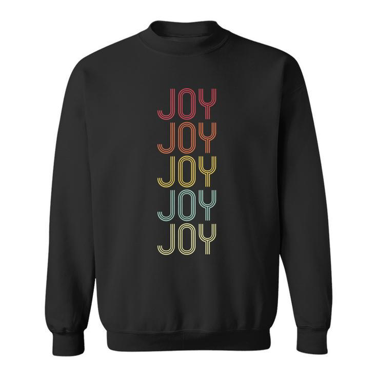 Joy Retro Wordmark Pattern Vintage Personalized 70S  Sweatshirt