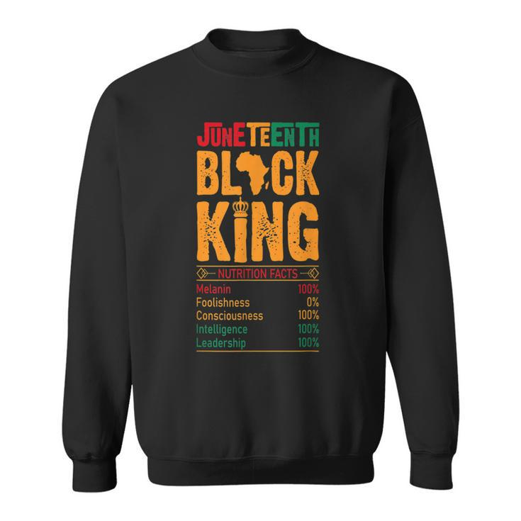 Junenth Black King Nutritional Melanin Dad Fathers Day  V2 Sweatshirt