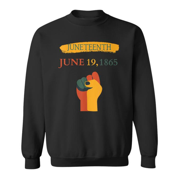 Juneteenth Holiday June 1865 Men Women Sweatshirt Graphic Print Unisex