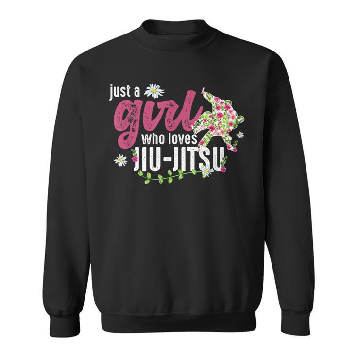 Just A Girl Who Loves Jiu-Jitsu - Jiu-Jitsu Fighter  Sweatshirt