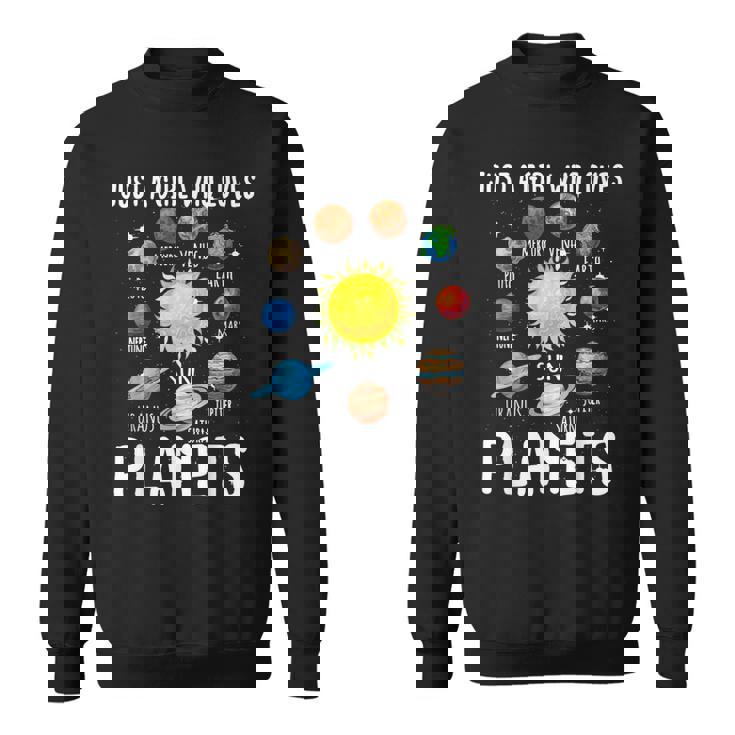 Just A Girl Who Loves Planets Astronomy Space Planets Sweatshirt
