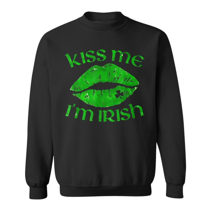 Kiss Me Im Irish Lips Sexy St Patricks Day  Sweatshirt