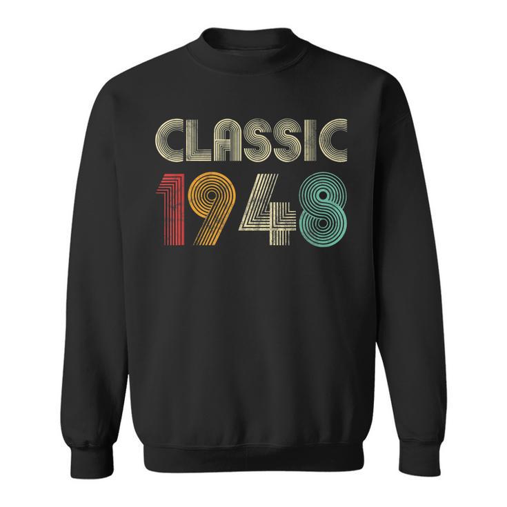 Klassisch 1948 Vintage 75 Geburtstag Geschenk Classic Sweatshirt