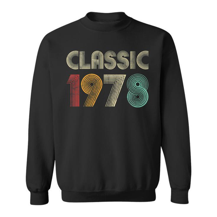 Klassisch 1978 Vintage 45 Geburtstag Geschenk Classic Sweatshirt