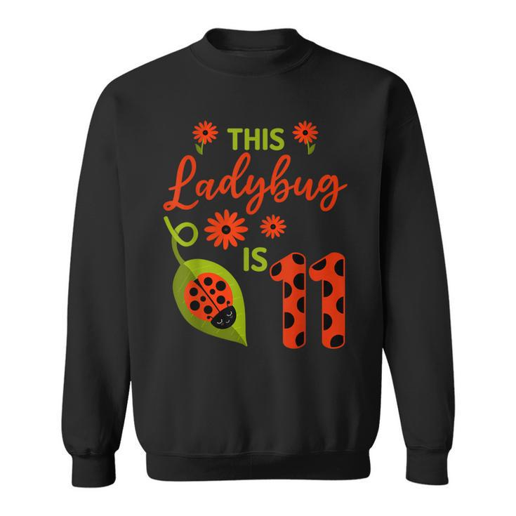 Ladybug Birthday This Ladybug Is 11 Year Old Girl Matching Sweatshirt