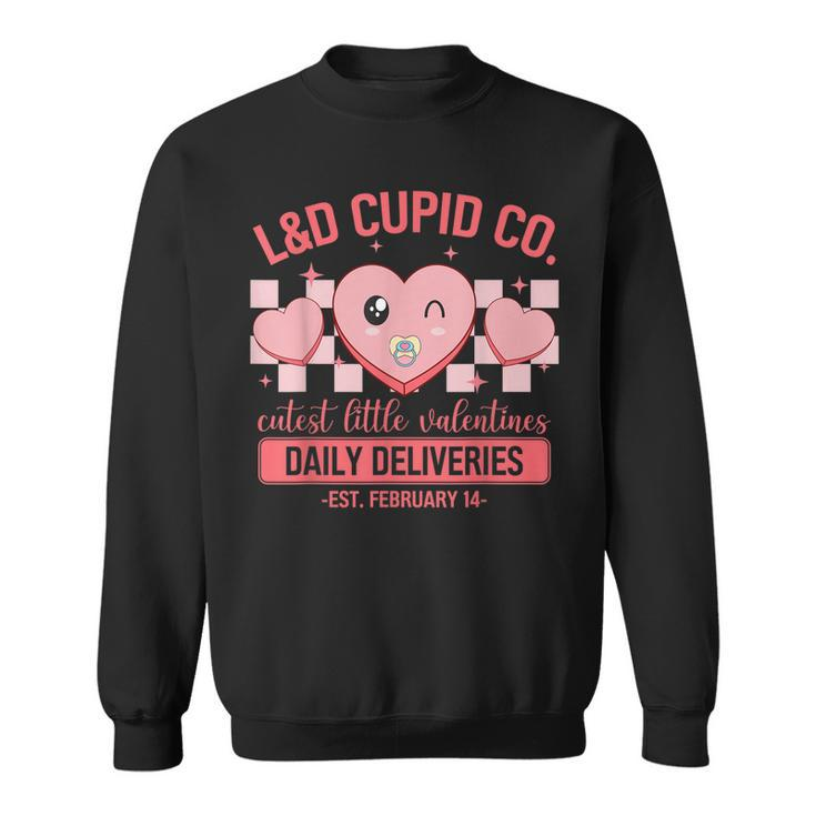 L&D Cupid Co Funny Labor And Delivery Valentines Day  Sweatshirt