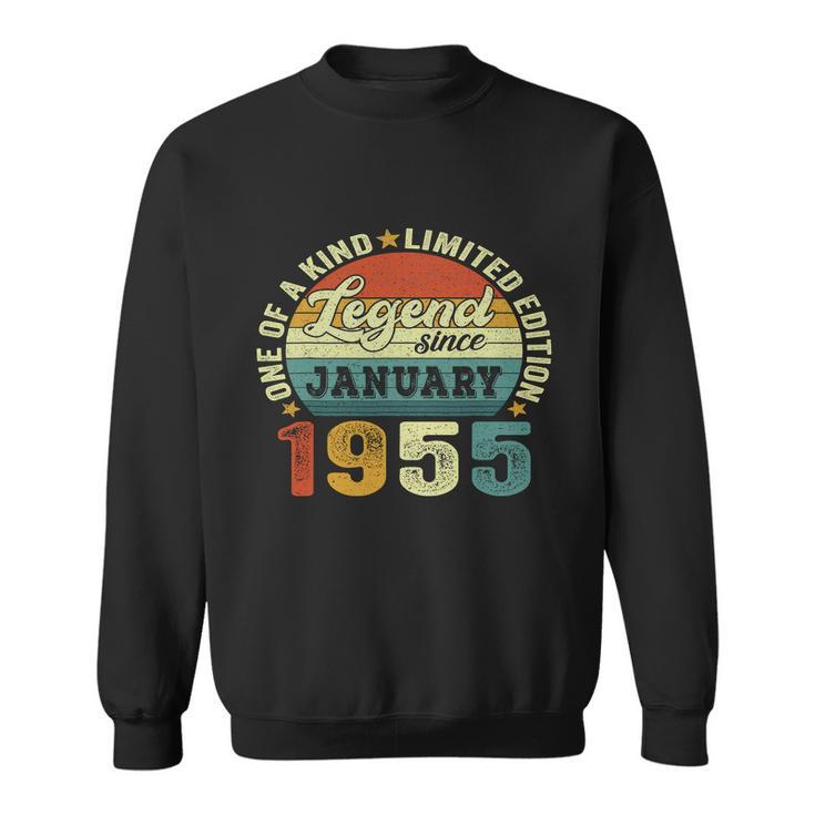 Legend Since January 1955 68Th Birthday 68 Years Old Gifts Sweatshirt