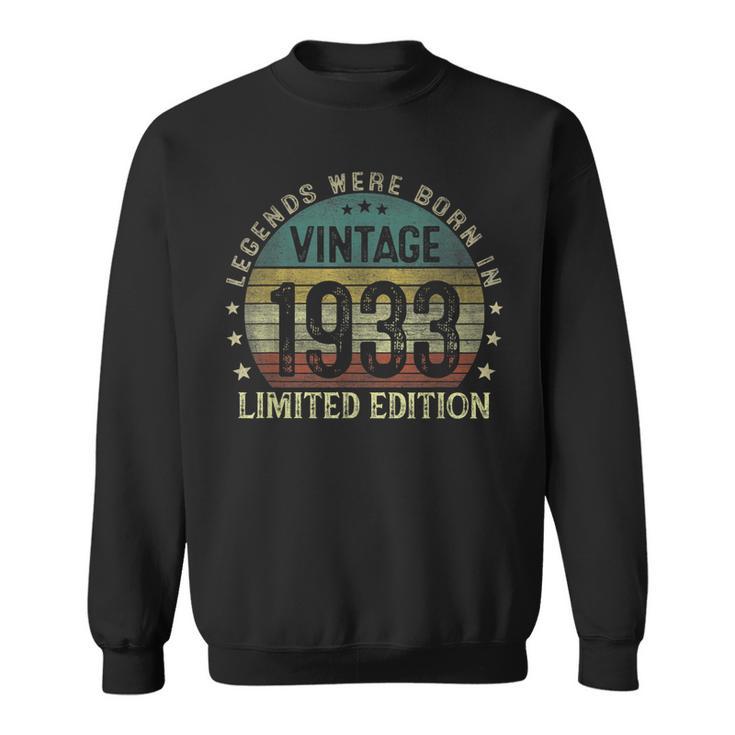 Legenden 1933 Geburt Sweatshirt, 90. Geburtstag Mann Design