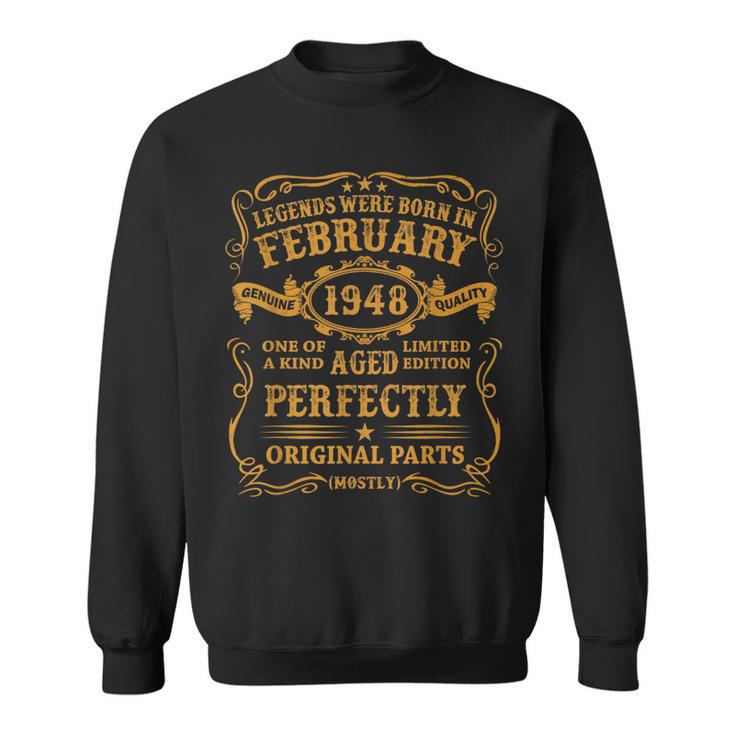 Legenden Februar 1948 Sweatshirt - 75. Geburtstag Mann Jubiläum