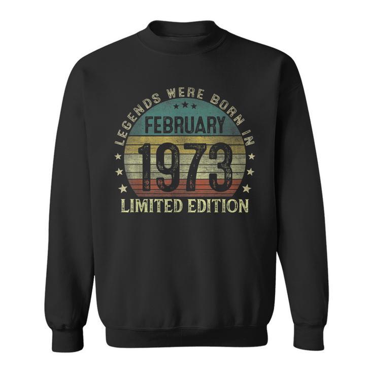 Legenden Februar 1973, Sweatshirt zum 50. Geburtstag für Männer