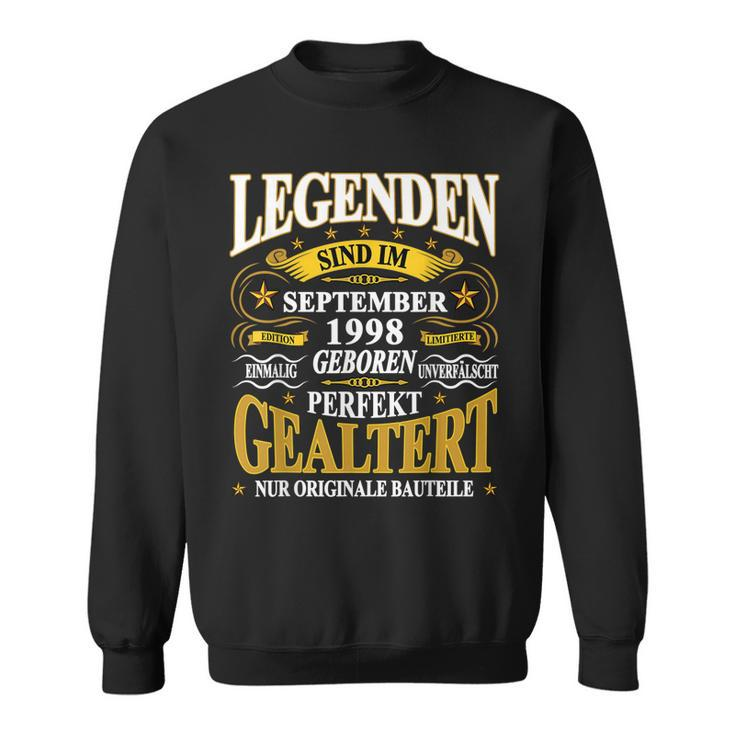 Legenden September 1998 Geboren Sweatshirt, 25. Geburtstag Lustig