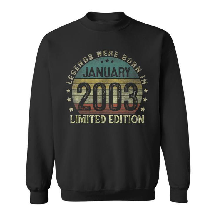 Legenden Wurden Im Januar 2003 Geschenk 20 Geburtstag Mann V10 Sweatshirt