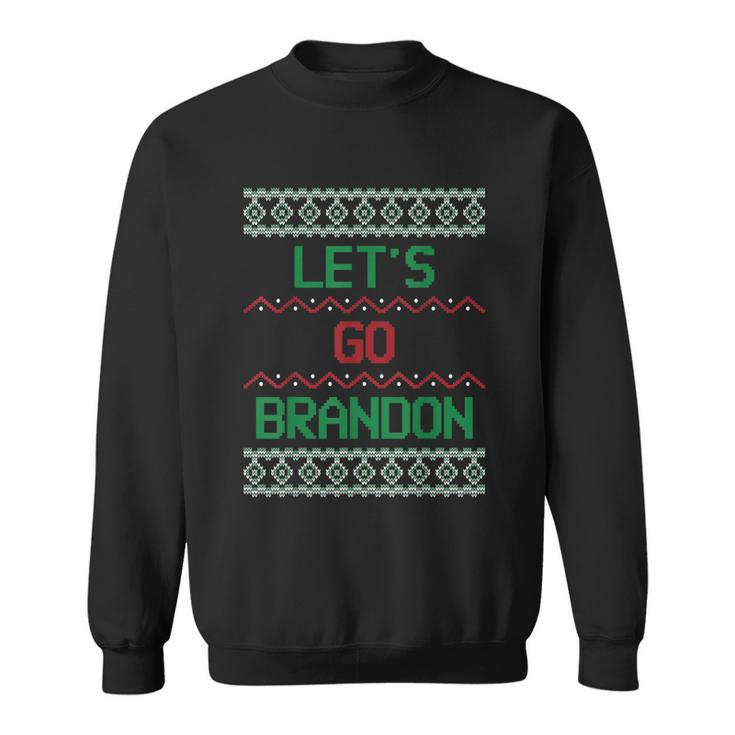 Lets Go Brandon Gift Ugly Christmas Gift Sweatshirt