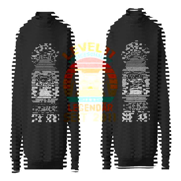 Level 11 Freigeschaltet 11 Geburtstag Gaming Gamer Sweatshirt