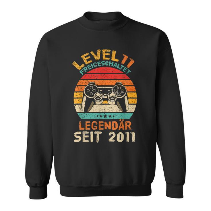 Level 11 Freigeschaltet 11 Geburtstag Gaming Gamer Sweatshirt