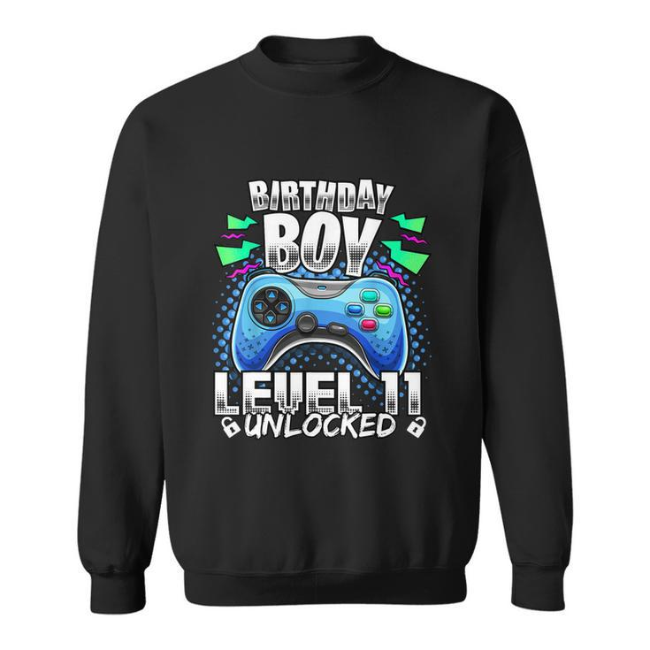 Level 11 Unlocked Video Game 11Th Birthday Gamer Gift Boys Tshirt Sweatshirt