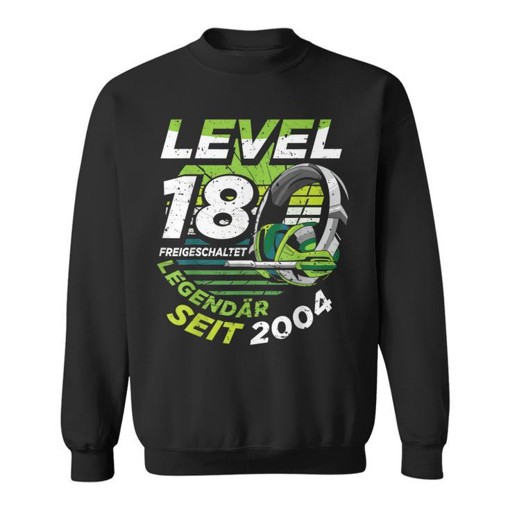 Level 18 Jahre Geburtstags Junge Gamer 2004 Geburtstag V2 Sweatshirt
