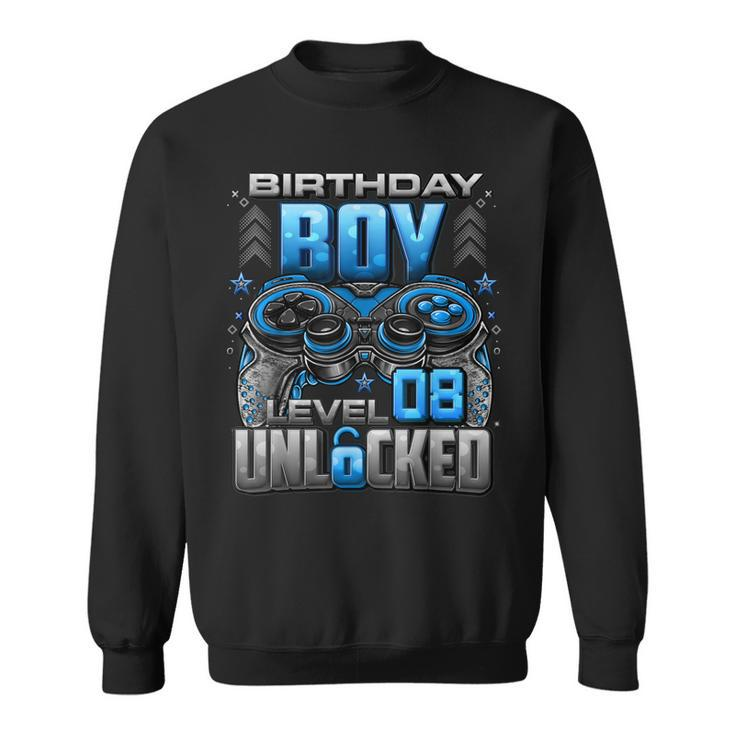 Level 8 Unlocked Awesome Since 2015 8Th Birthday Gaming  Sweatshirt