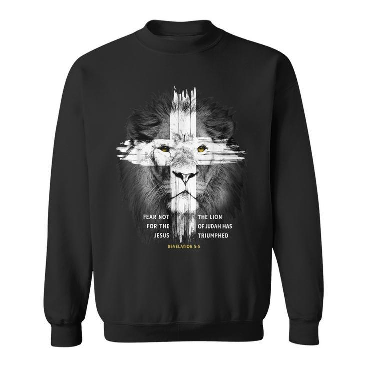 Lion Cross Jesus Christian Lord God Believer Gift  Sweatshirt