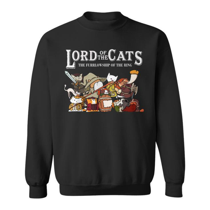 Lord Of The Cats The Furrlowship Of The Ring Funny Cats  Sweatshirt