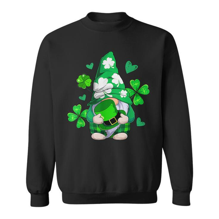Love Gnomes Irish Shamrock St Patricks Day Four Leaf Clover  Sweatshirt