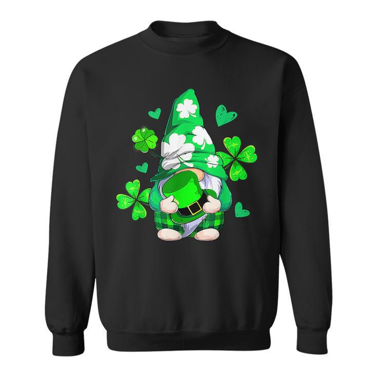 Love Gnomes Irish Shamrock St Patricks Day Four Leaf Clover  Sweatshirt