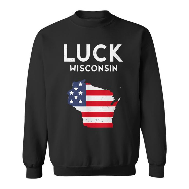 Luck Wisconsin Usa State America Travel Wisconsinite  Men Women Sweatshirt Graphic Print Unisex