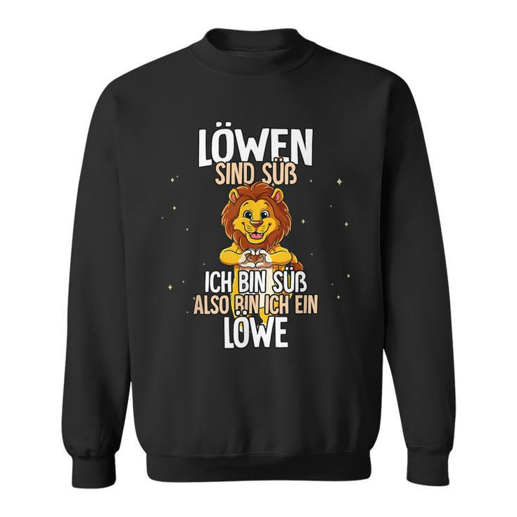 Lustiges Löwen-Sweatshirt Ich bin süß, also bin ich ein Löwe – Motiv Tee