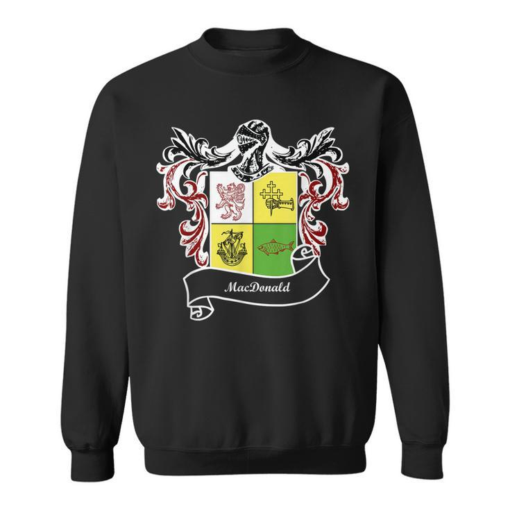 Macdonald Coat Of Arms Surname Last Name Family Crest Men Women Sweatshirt Graphic Print Unisex