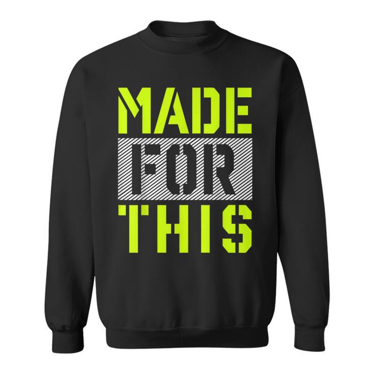 Black and neon green sweatshirt hotsell