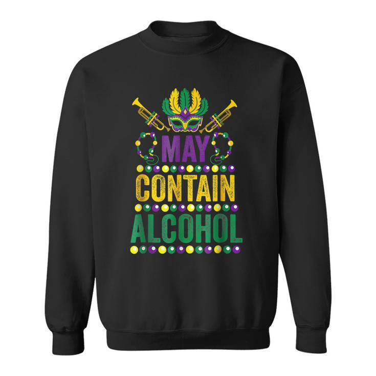 Mardi Gras Beer Drinkers May Contain Alcohol Mardi Gras 2023 Sweatshirt