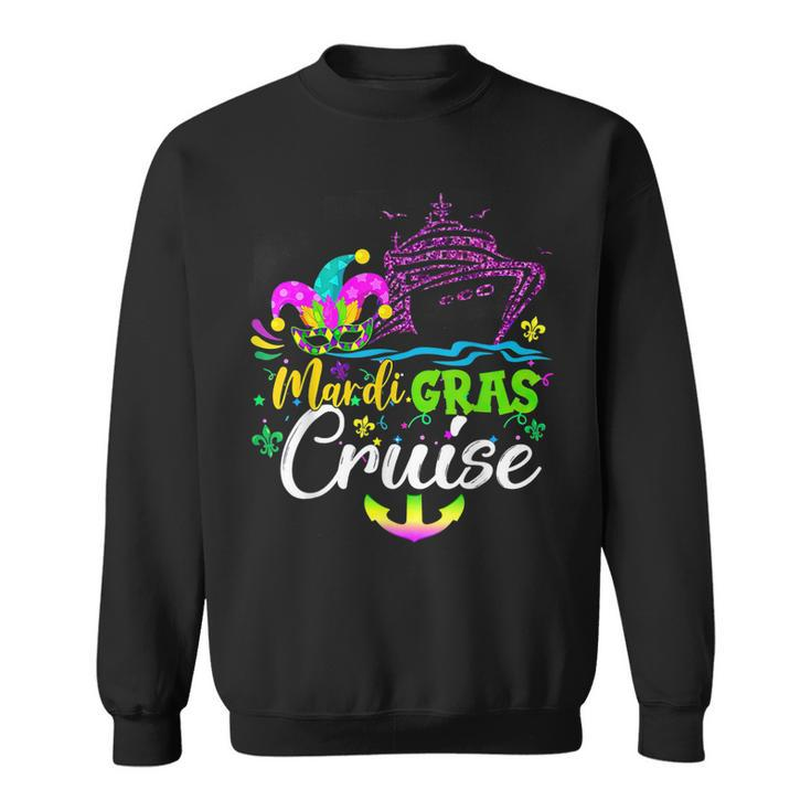Mardi Gras Cruise Ship Beads Vacation Cruising Carnival   Men Women Sweatshirt Graphic Print Unisex