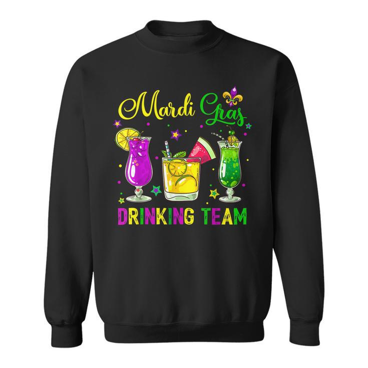 Mardi Gras Drinking Team Carnival Fat Tuesday Lime Cocktail  Sweatshirt