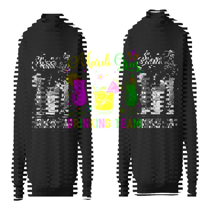 Mardi Gras Drinking Team Carnival Fat Tuesday Lime Cocktail  Sweatshirt