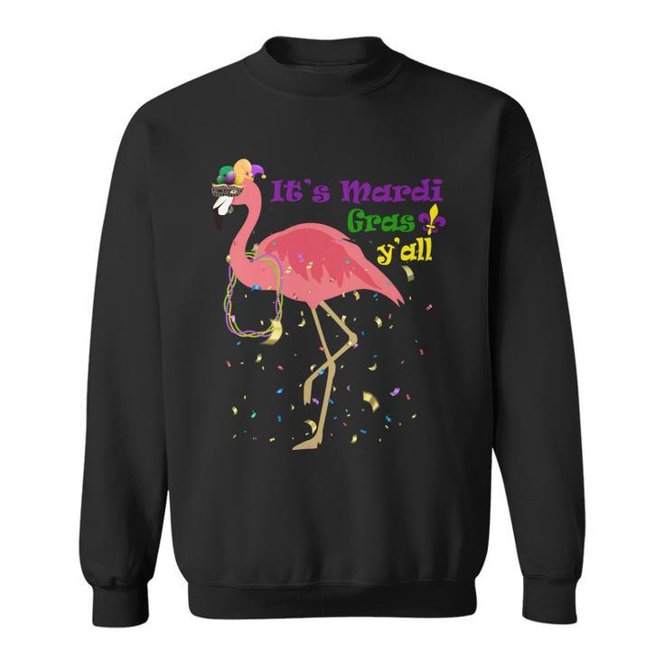 Mardi Gras Flamingo Sweatshirt