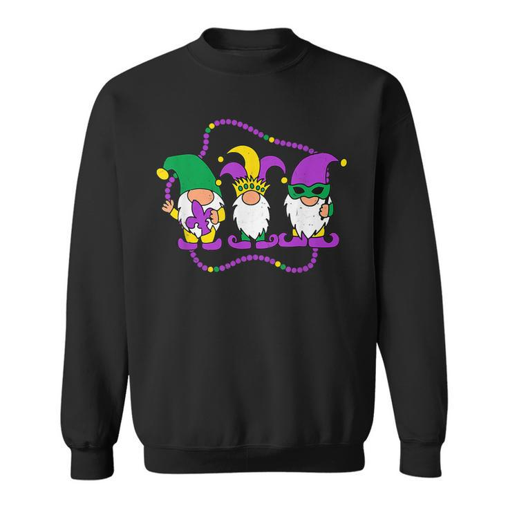 Mardi Gras Gnomes Holding Mask Love Mardi Gras Gnome 2023 V2 Sweatshirt