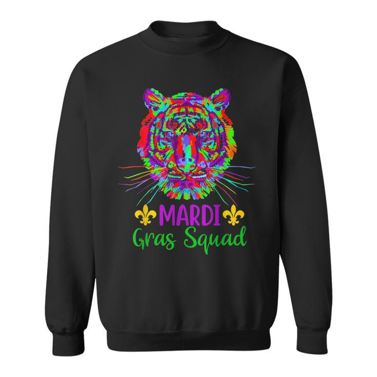 Mardi Gras Squad Funny Tiger Sweatshirt