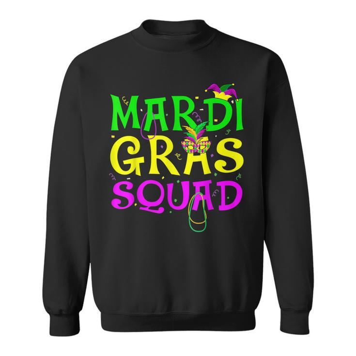 Mardi Gras Squad Party Costume Outfit Funny Mardi Gras  V2 Sweatshirt