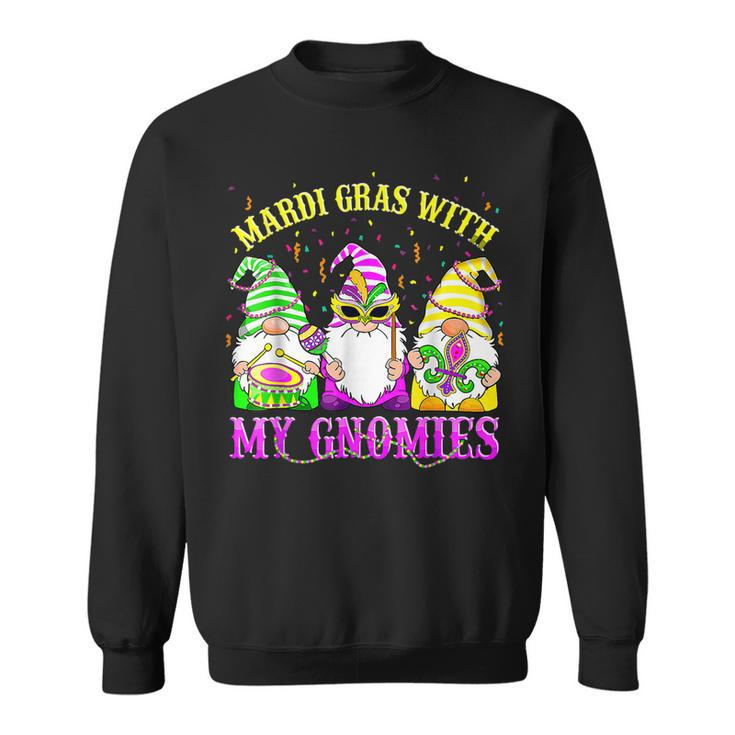 Mardi Gras With My Gnomies 2023 Love Mardi Gras Costume Love  Sweatshirt