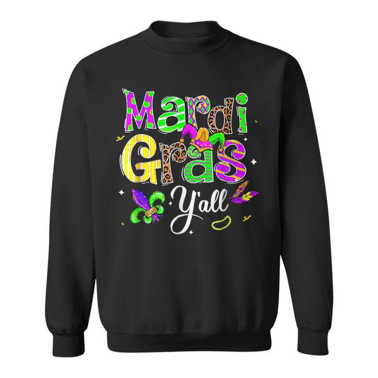 Mardi Gras Yall Funny Vinatage New Orleans Party Carnival  Sweatshirt