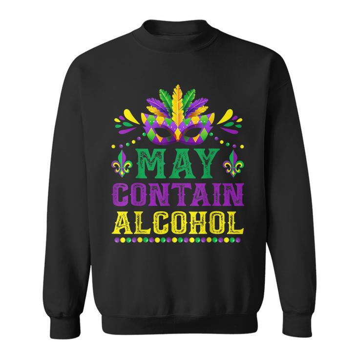 May Contain Alcohol Funny Mardi Gras 2023  V2 Sweatshirt