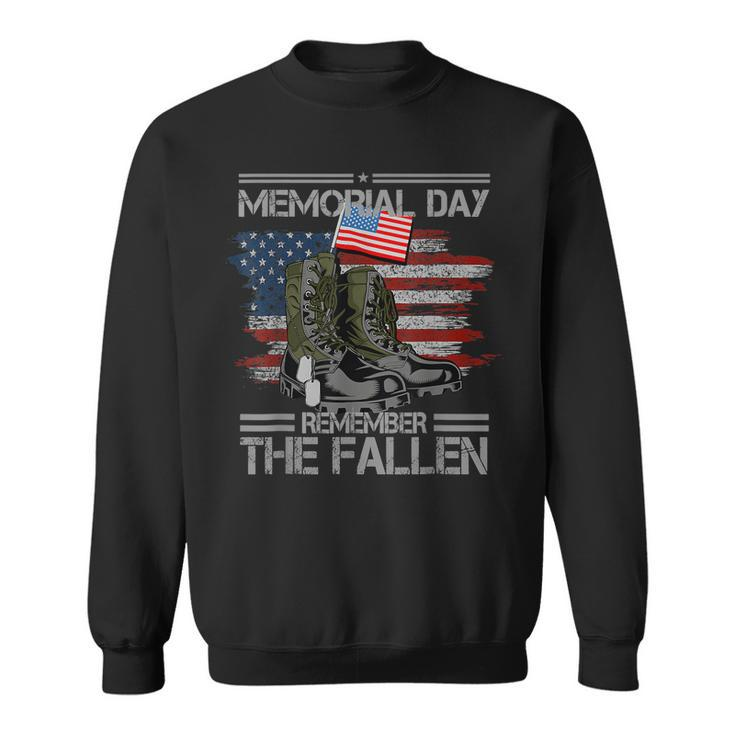 Memorial Day Remember The Fallen Veteran Military Vintage  Sweatshirt